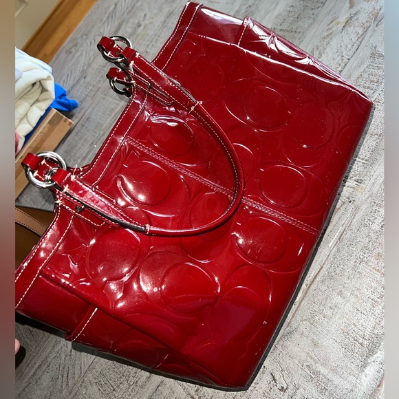 Ruby red Vintage purse and wallet - Picture 3 of 7